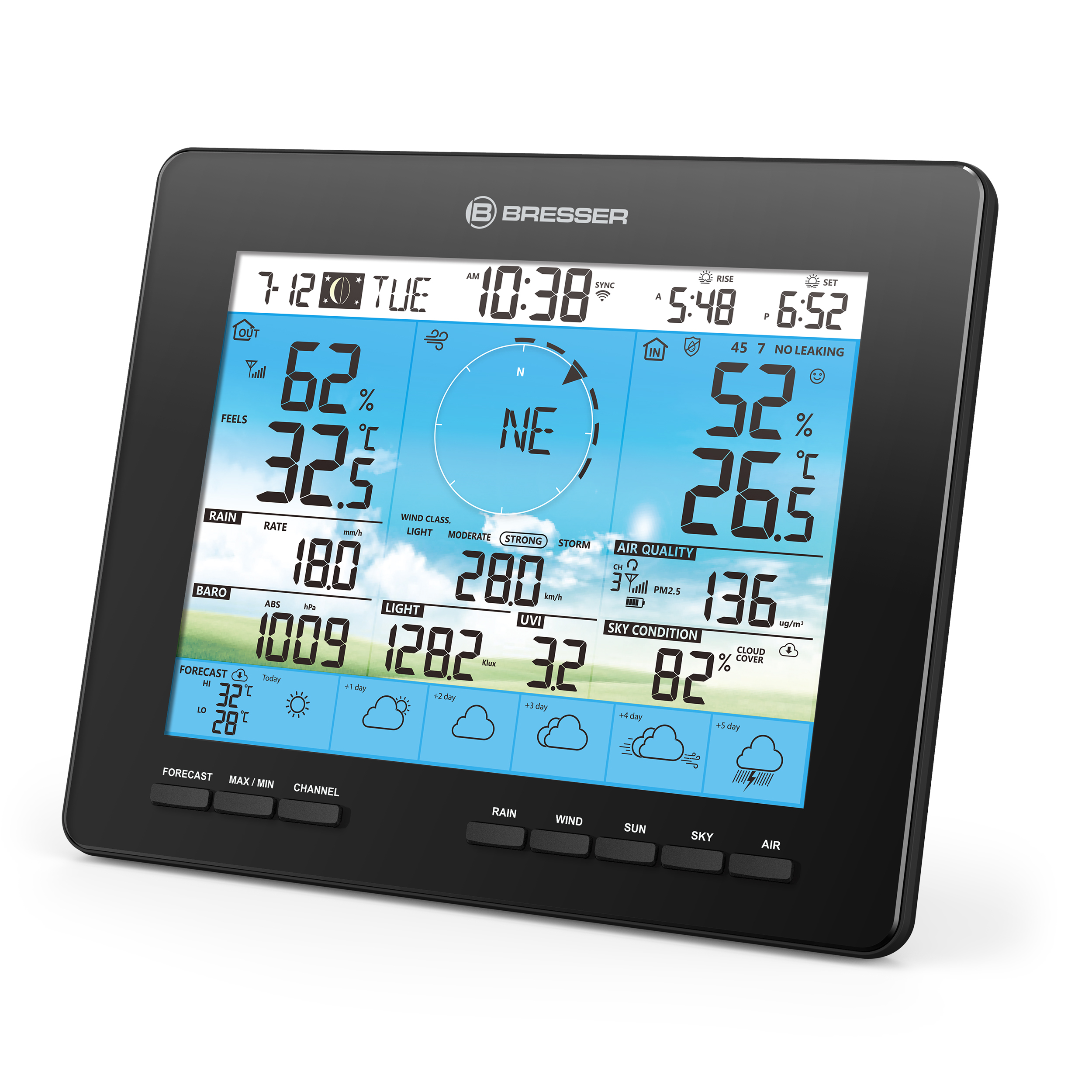 BRESSER 7-in-1 Solar 6-Day 4CAST PRO Wi-Fi Weather Station