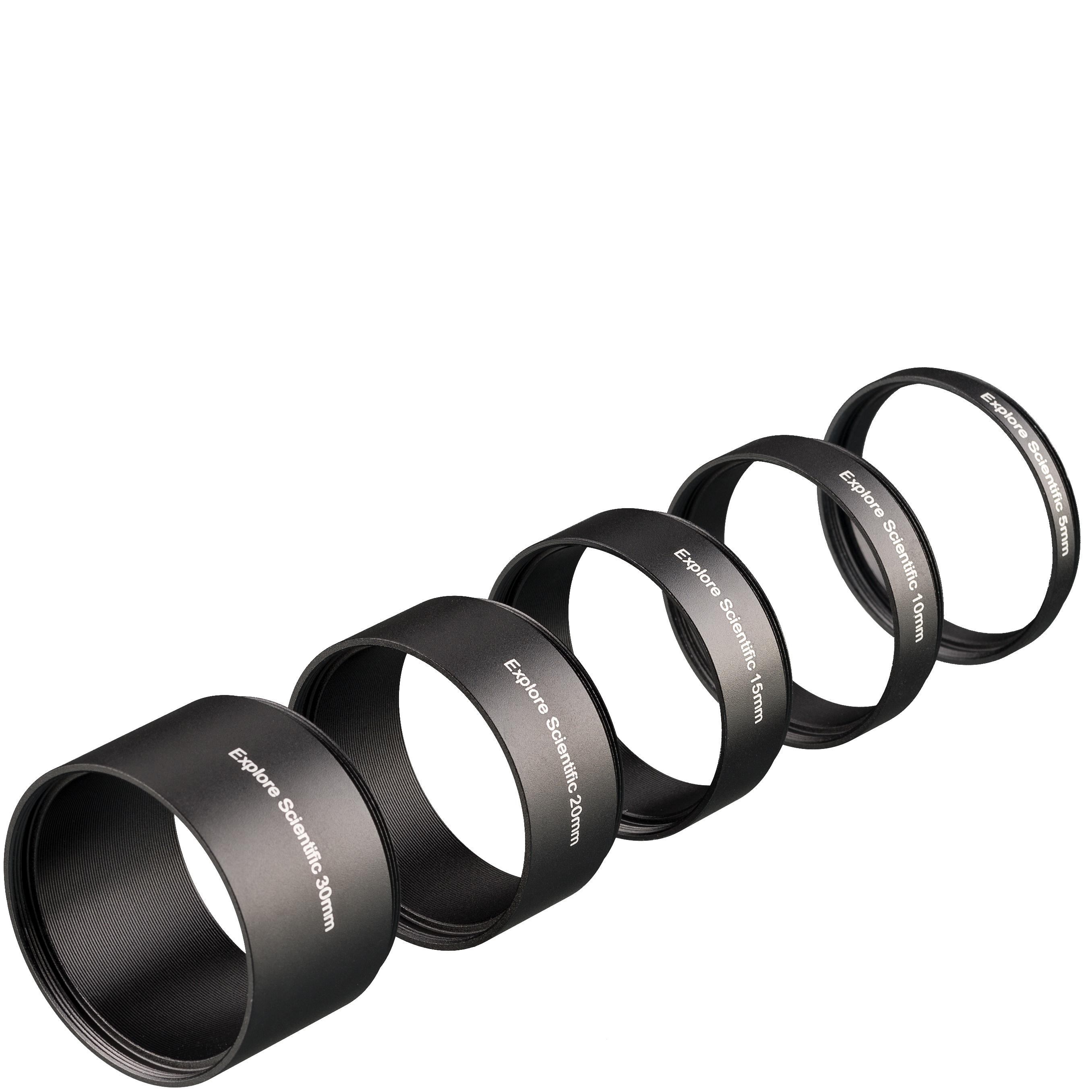 EXPLORE SCIENTIFIC Extension Ring Set M48x0.75 - 5 pieces (30, 20, 15, 10 and 5 mm)