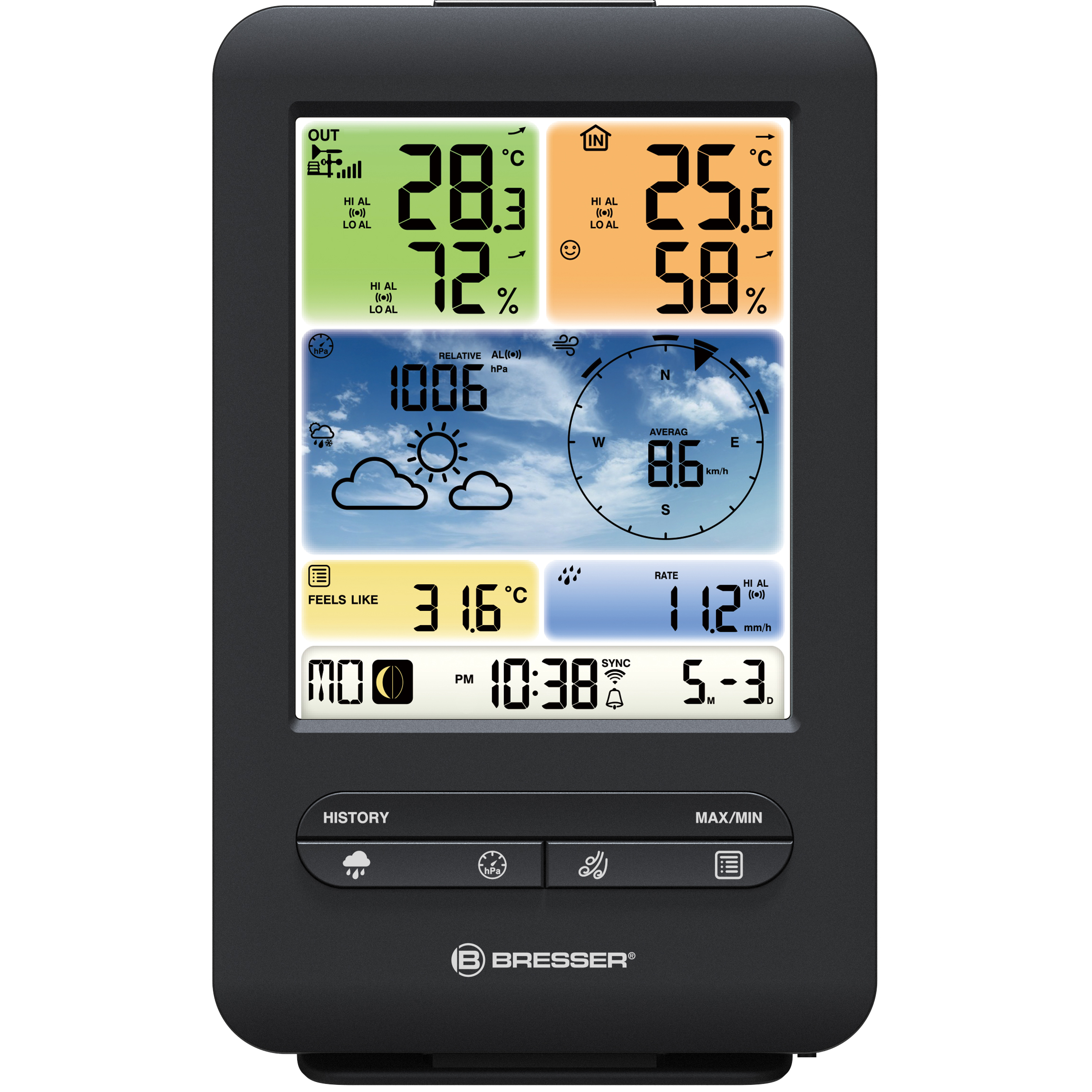 BRESSER Professional WIFI colour Weather Station 5-in-1 V