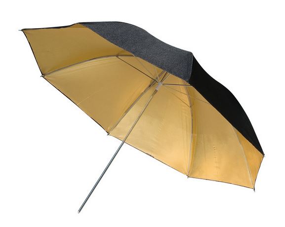 BRESSER BR-BG110 Reflective Umbrella black/gold 110cm