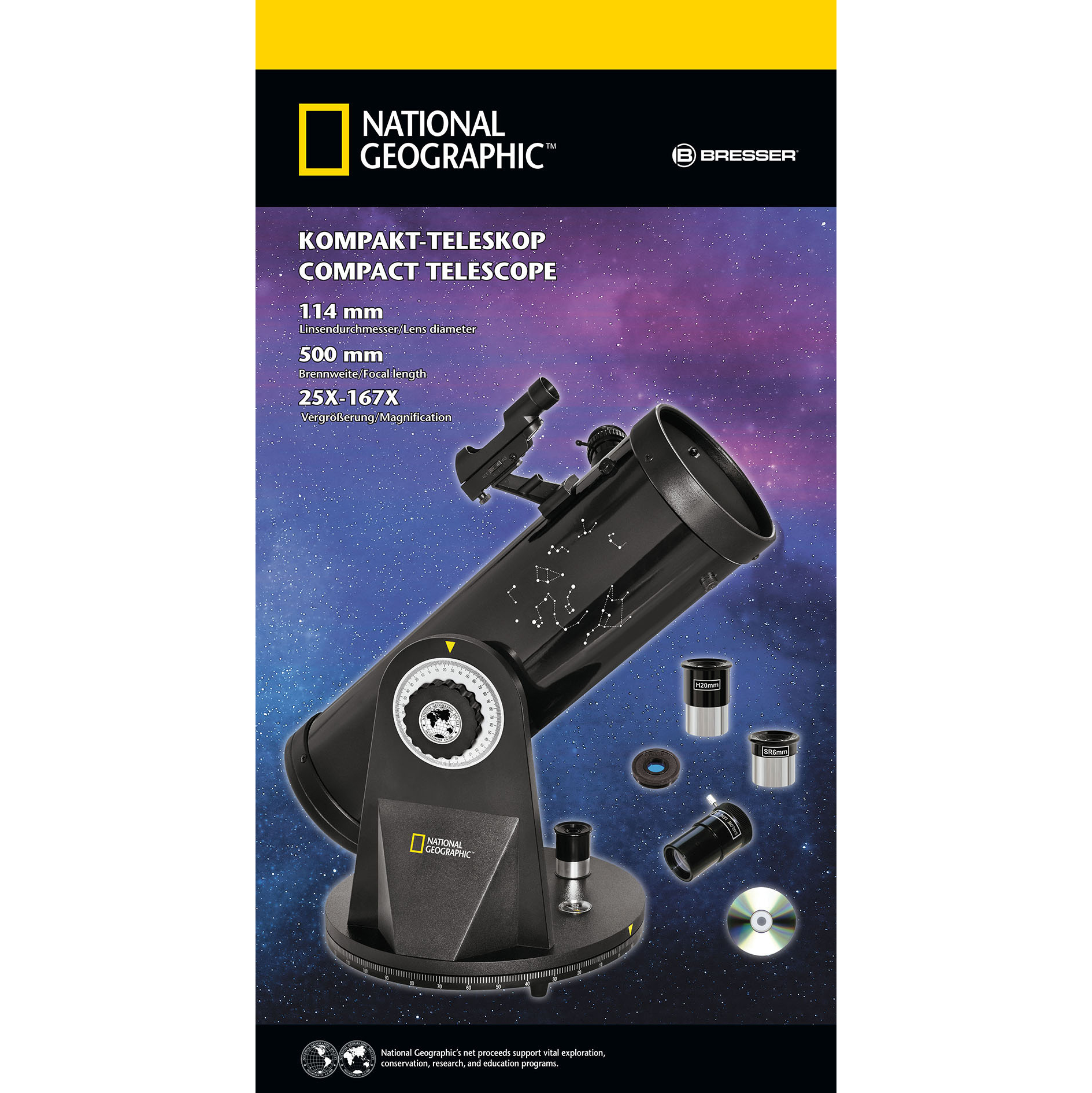 NATIONAL GEOGRAPHIC 114/500 Compact Telescope