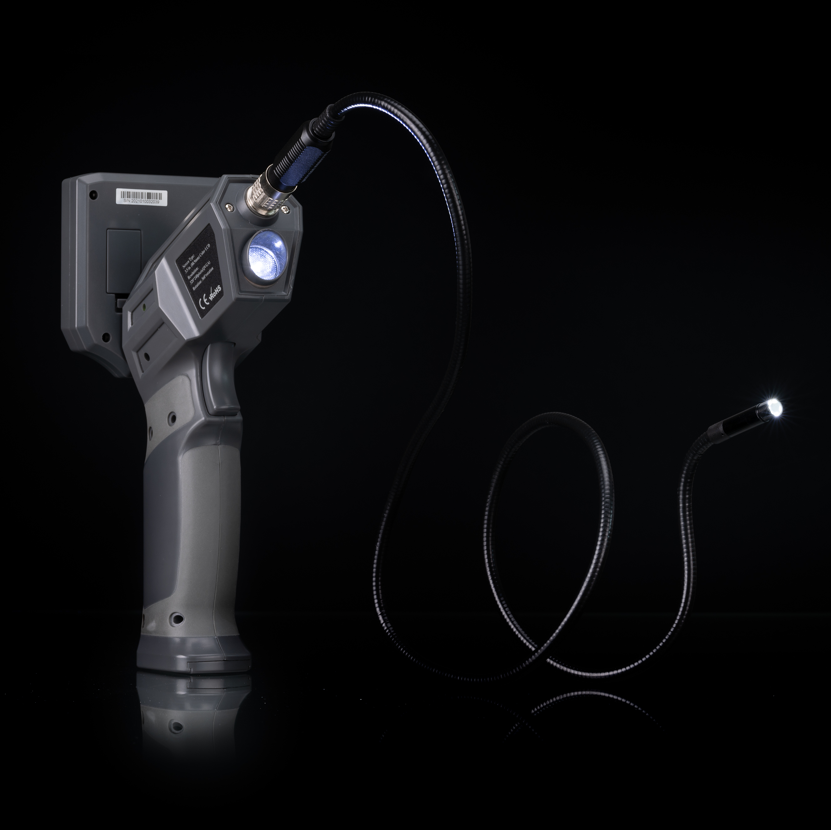 BRESSER endoscope camera with 8.89 cm (3.5'') LCD display