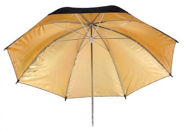 BRESSER BR-BG83 Reflective Umbrella black/gold 83cm