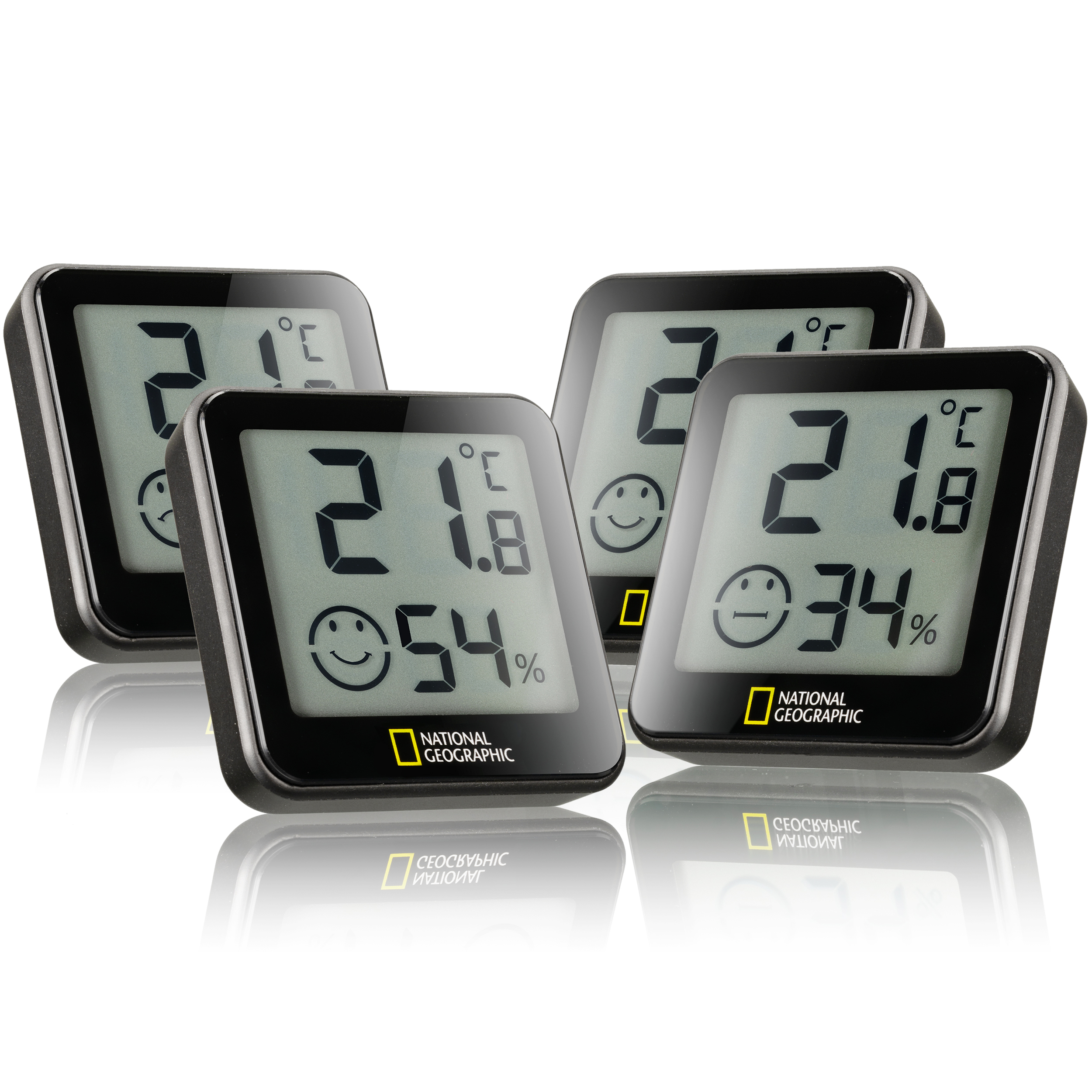 NATIONAL GEOGRAPHIC Tempy Thermo/Hygrometer, set of 4