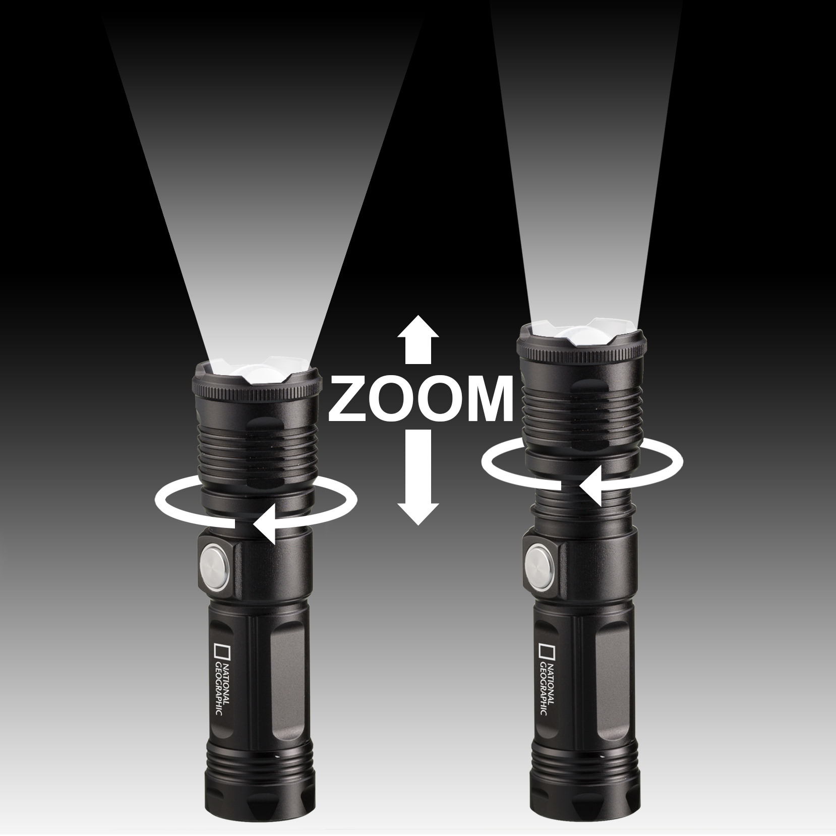 NATIONAL GEOGRAPHIC ILUMINOS 1000 LED Zoom Flashlight 1000 lm