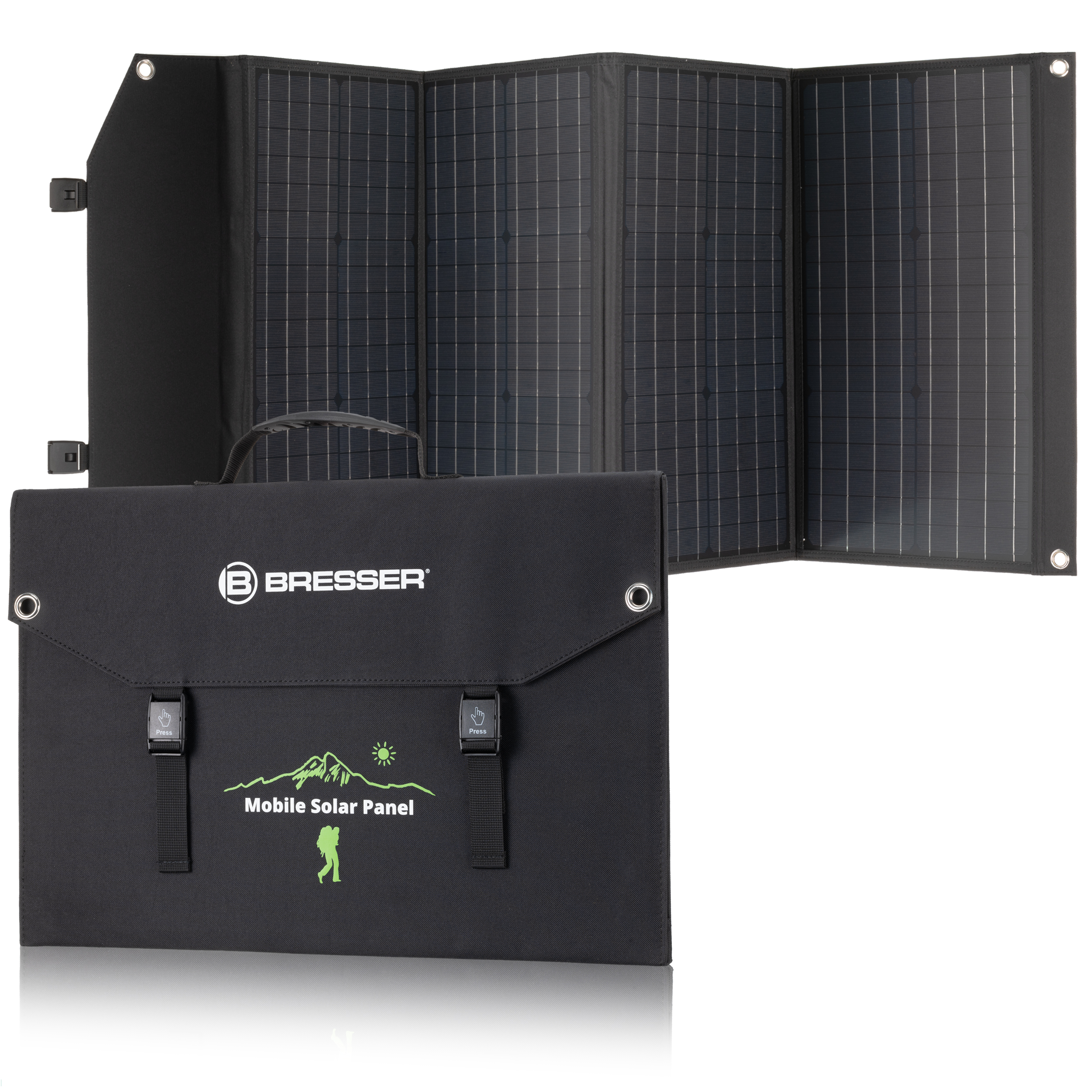BRESSER Set Portable Power Station 1200W + Solar Charger 120W