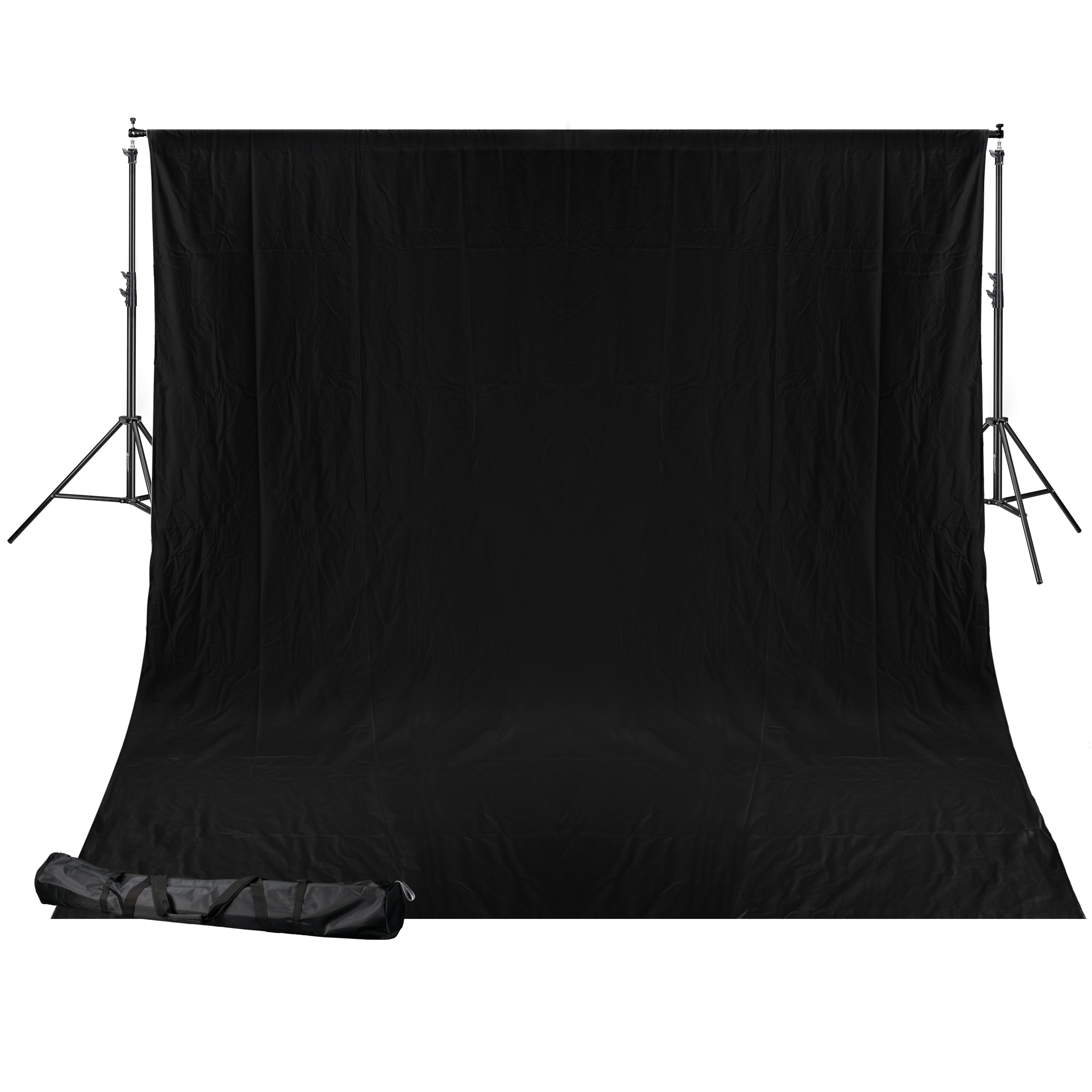 BRESSER BR-D24 Background System + Background Cloth 2,5 x 3m Black