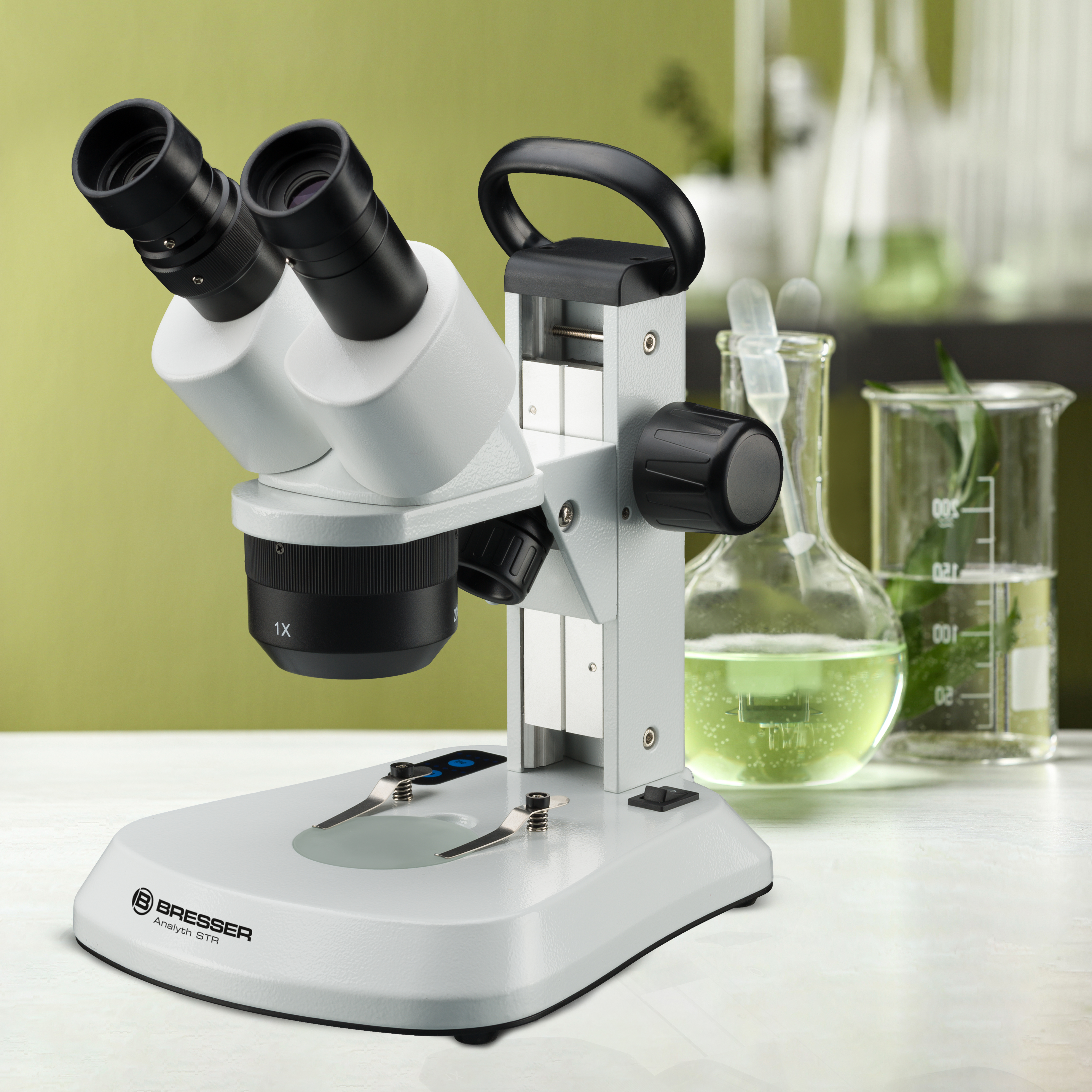 BRESSER Analyth STR 10x - 40x Stereo reflected and transmitted light microscope with MikrOkular Full HD eyepiece camera