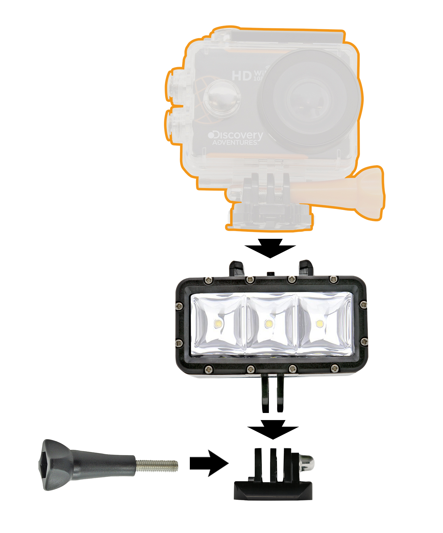 BRESSER Action Cam LED Torch