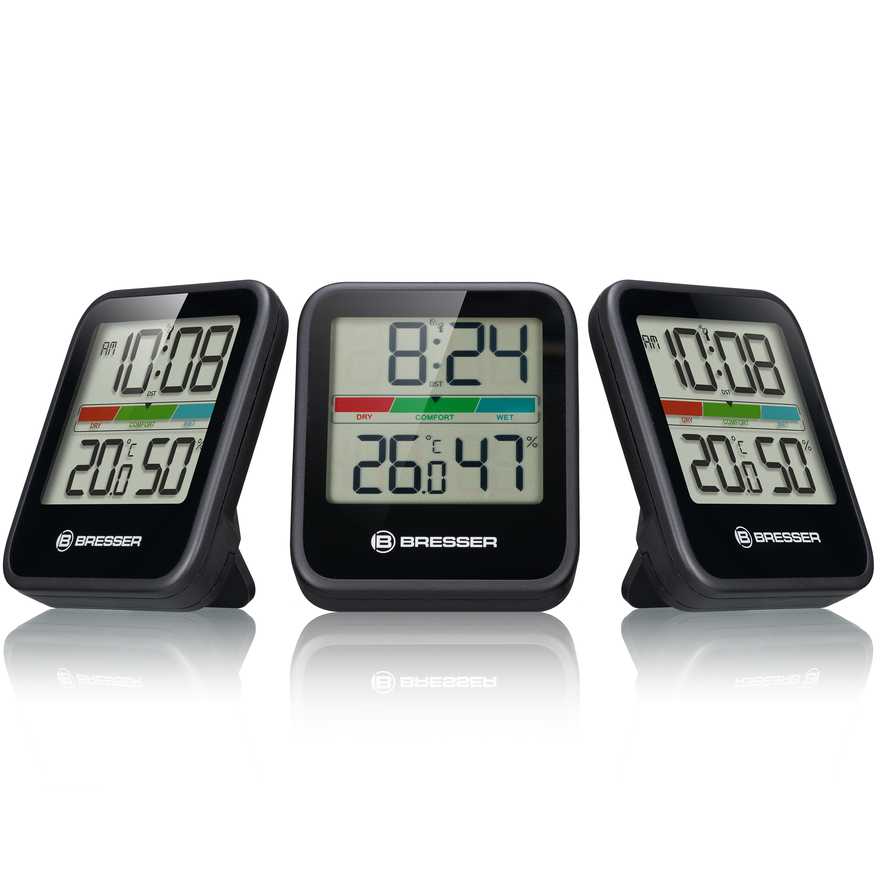 BRESSER Climate Monitor Thermometer/Hygrometer DCF Three-piece Set
