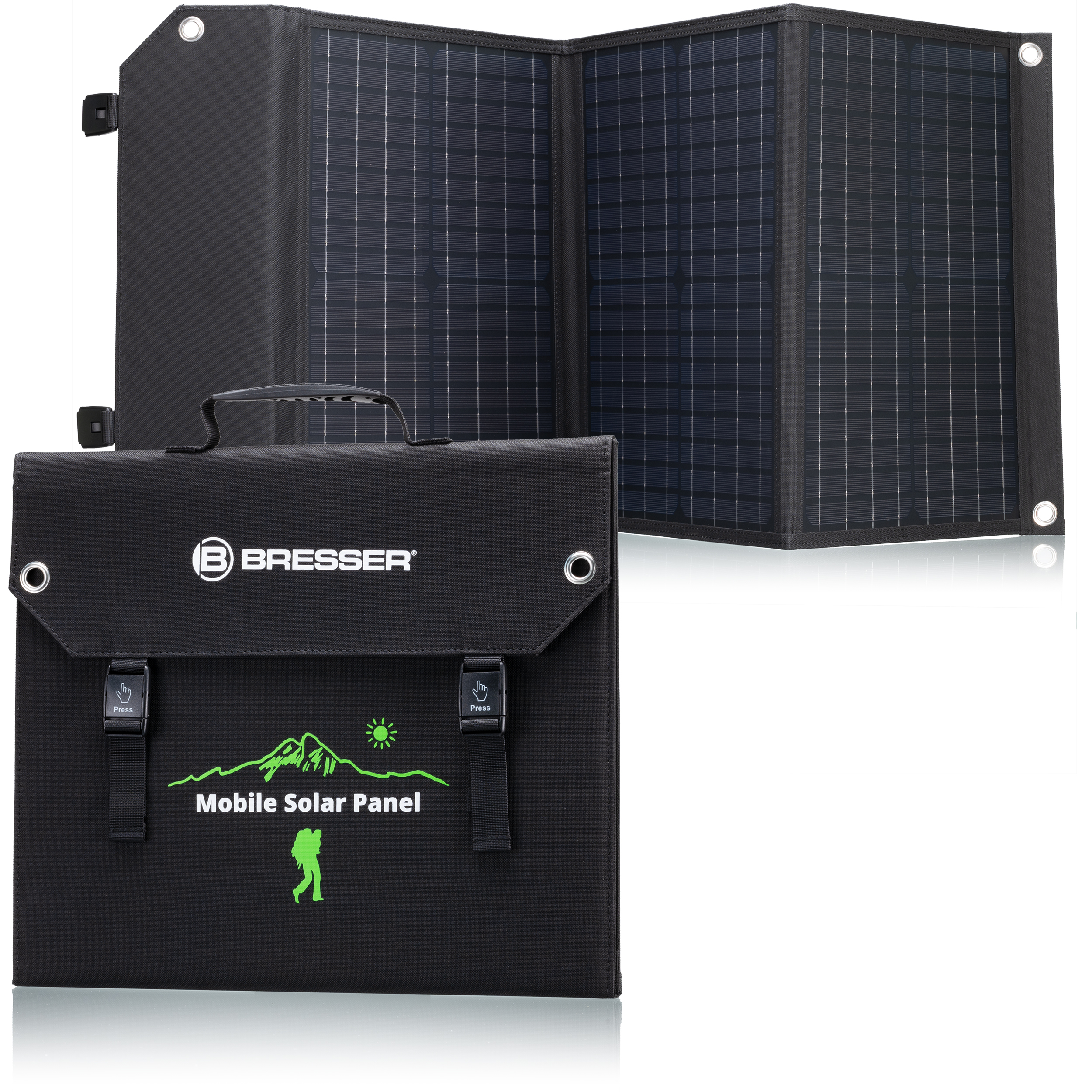 BRESSER Set Portable Power Station 500W + Solar Charger 60W