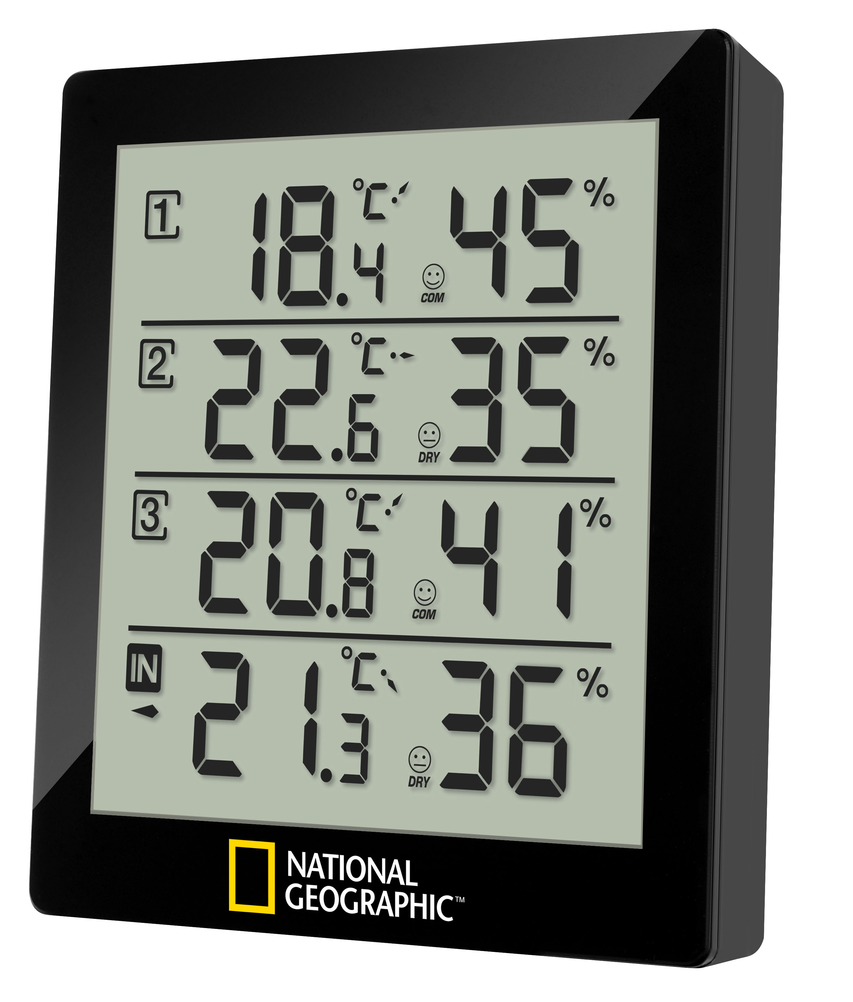 NATIONAL GEOGRAPHIC Thermo-hygrometer black 4 measurement results