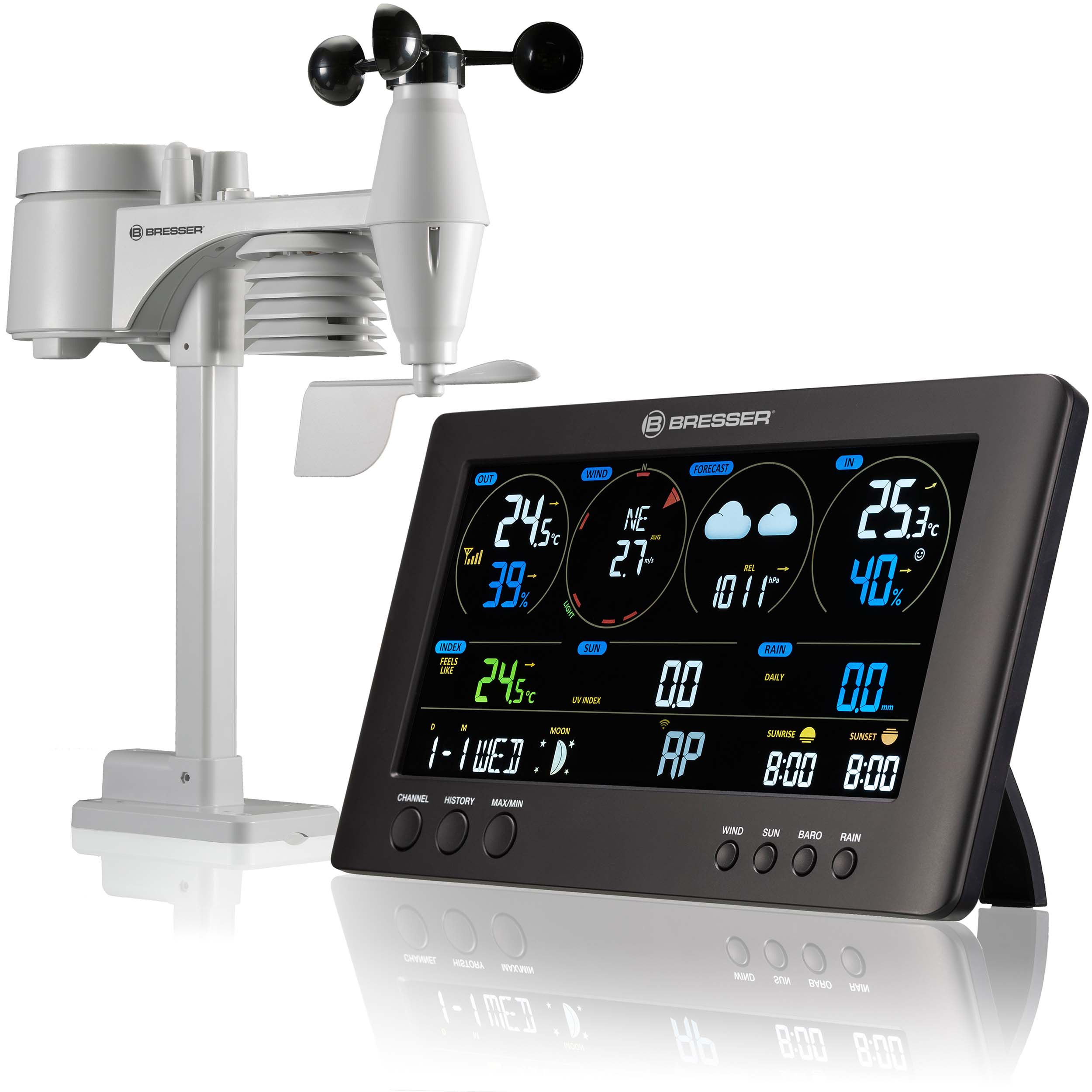 BRESSER WIFI ClearView Weather Station with 7-in-1 Sensor