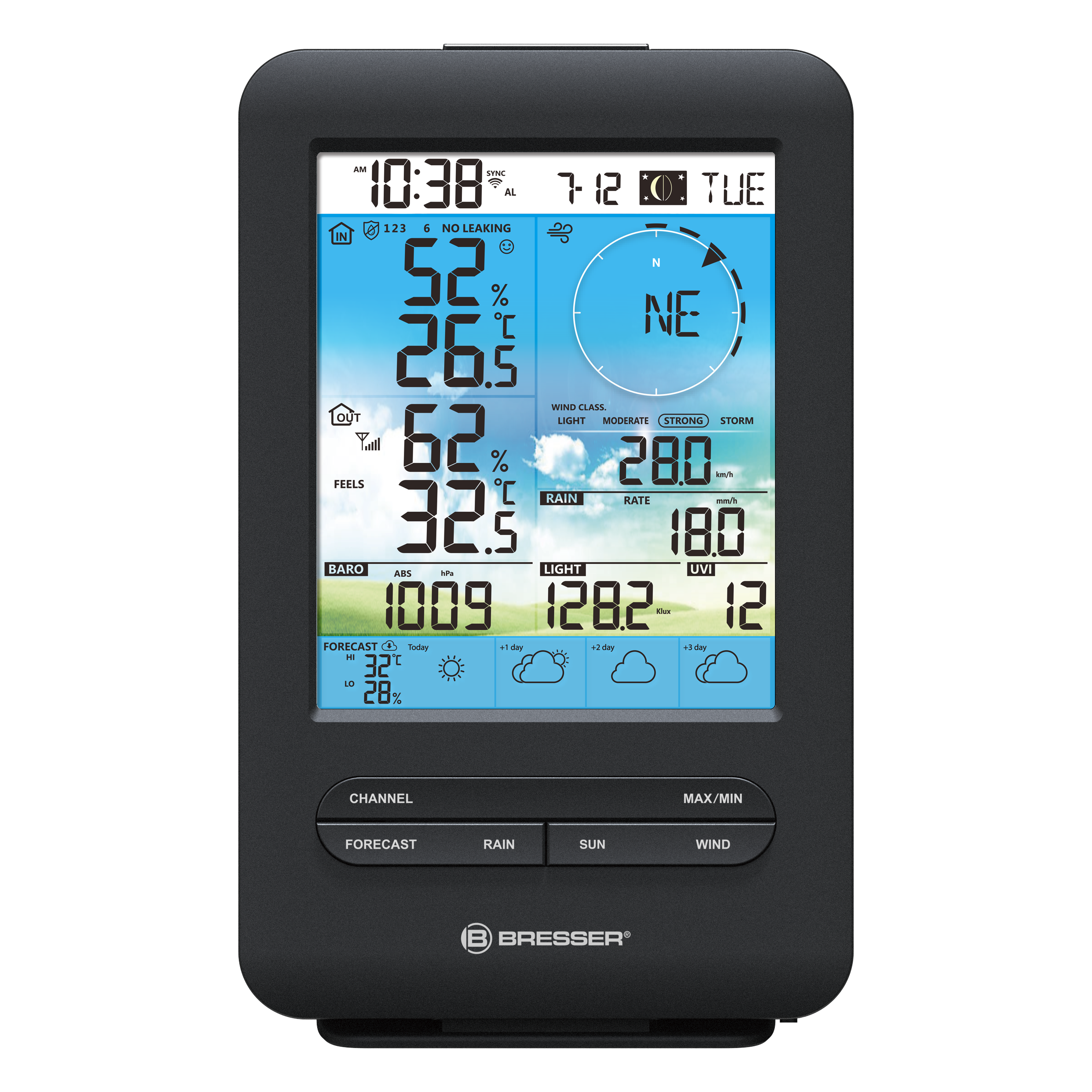 BRESSER additional base station for the 7003200 4-day 4CAST Wi-Fi weather centre (Refurbished)
