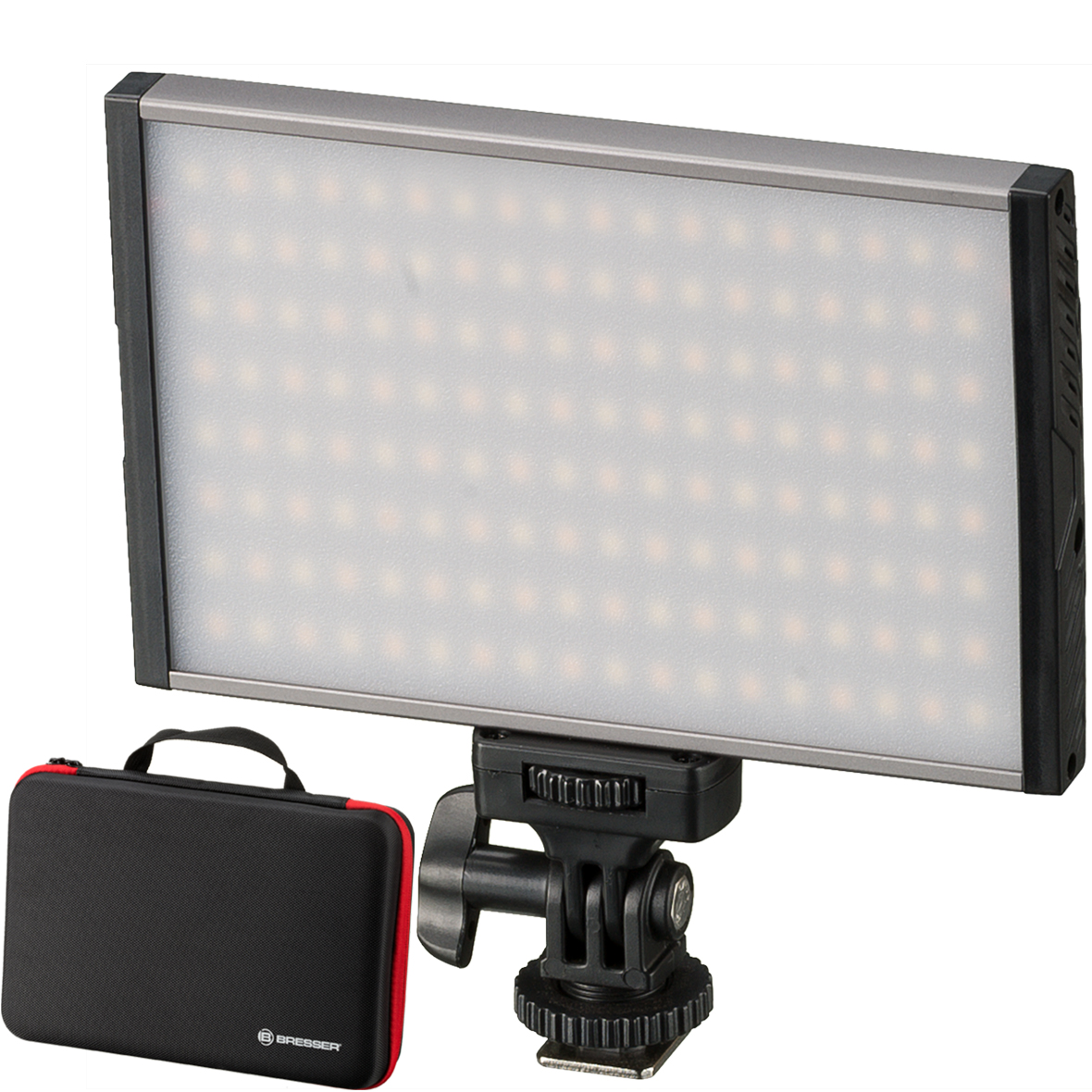 BRESSER PT Pro 15B bi-colour LED Video Light with Case