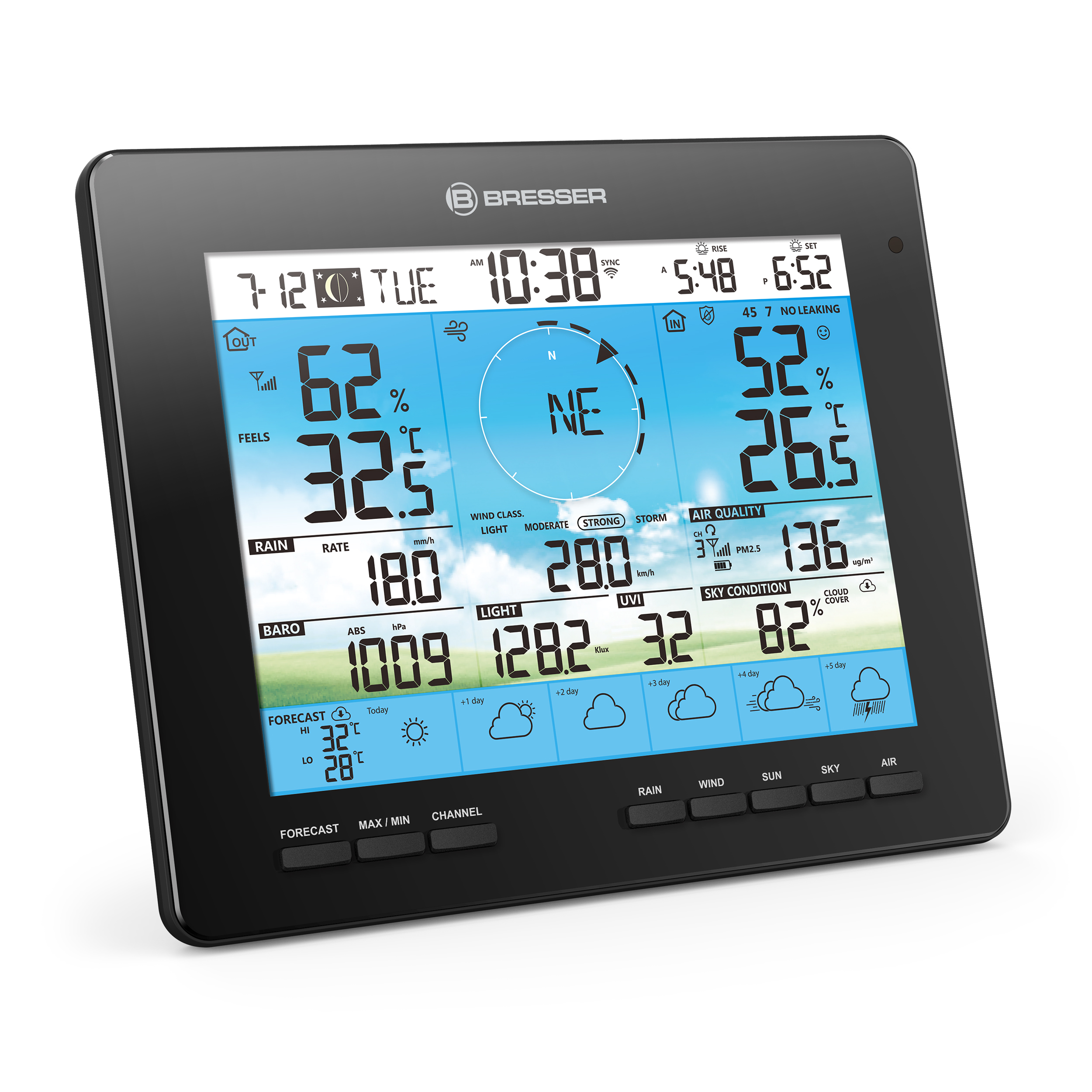 BRESSER 7-in-1 Solar 6-Day 4CAST PRO Wi-Fi Weather Station