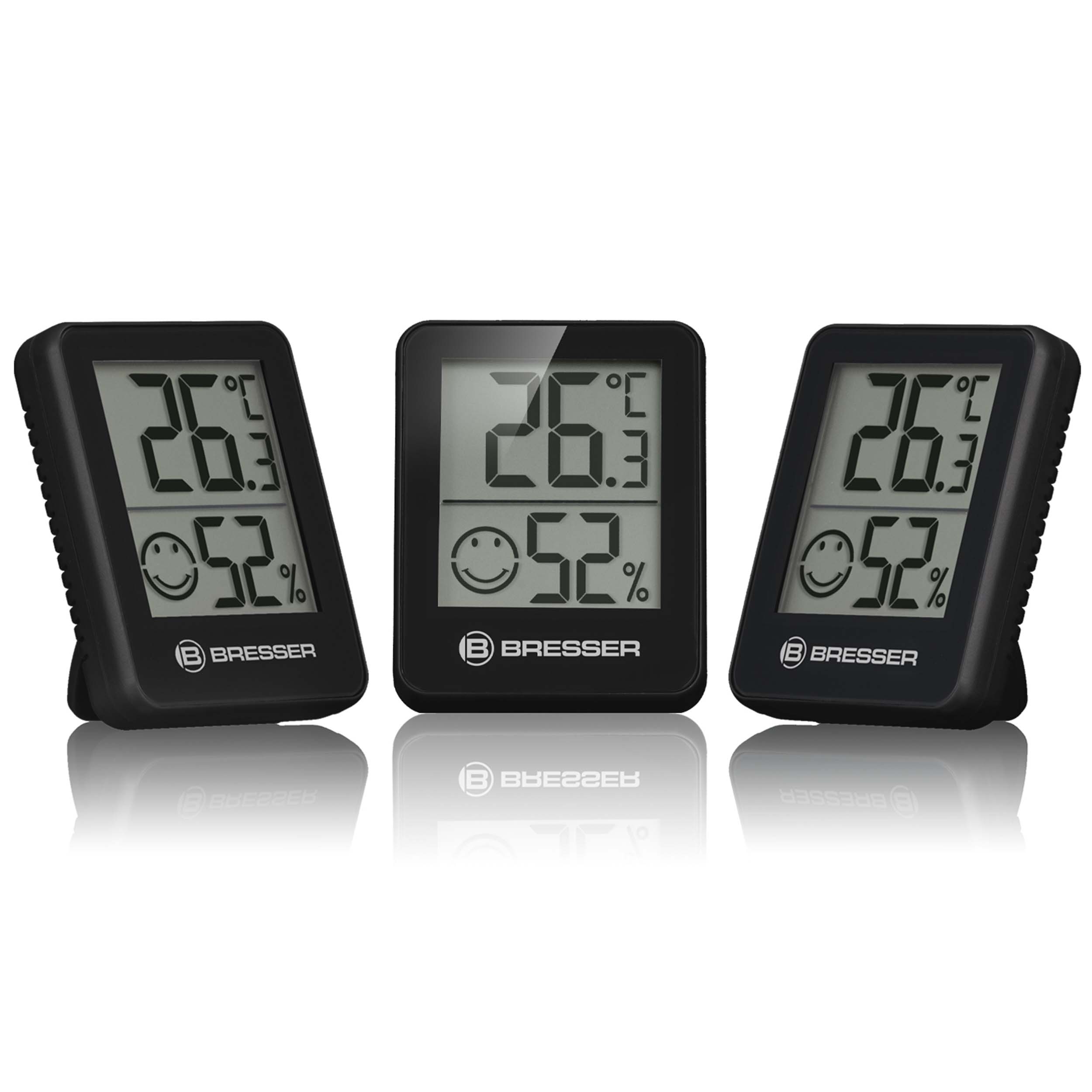 BRESSER ClimaTemp Thermo Hygrometer Indicator 3 unit set