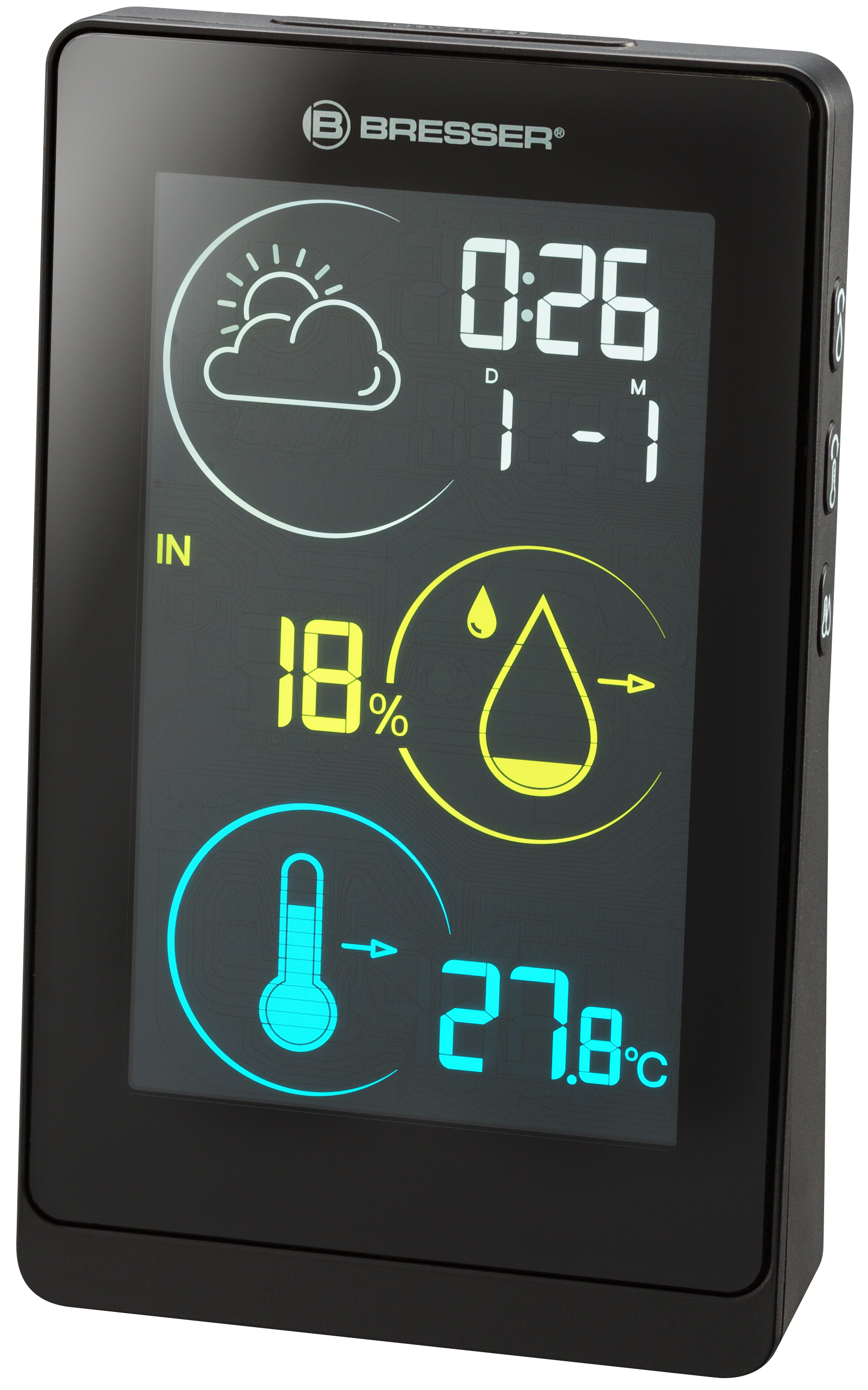 BRESSER Colour Weather Station ClimaTrend Life H with colour change