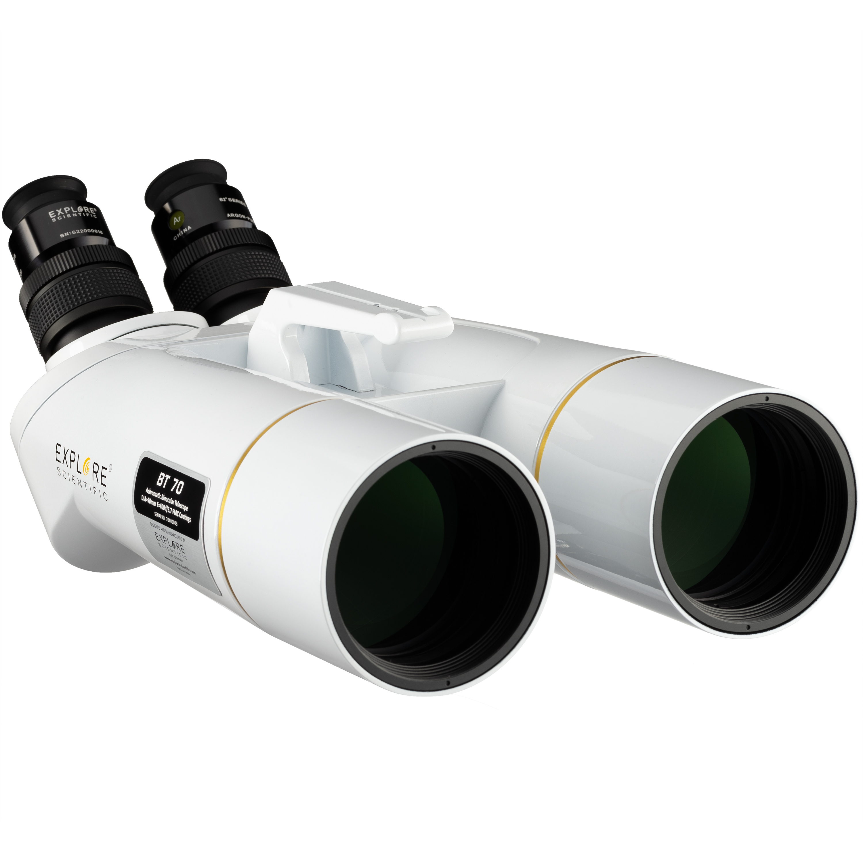 EXPLORE SCIENTIFIC BT-70 SF Giant Binoculars with 62° LER Eyepieces 20mm