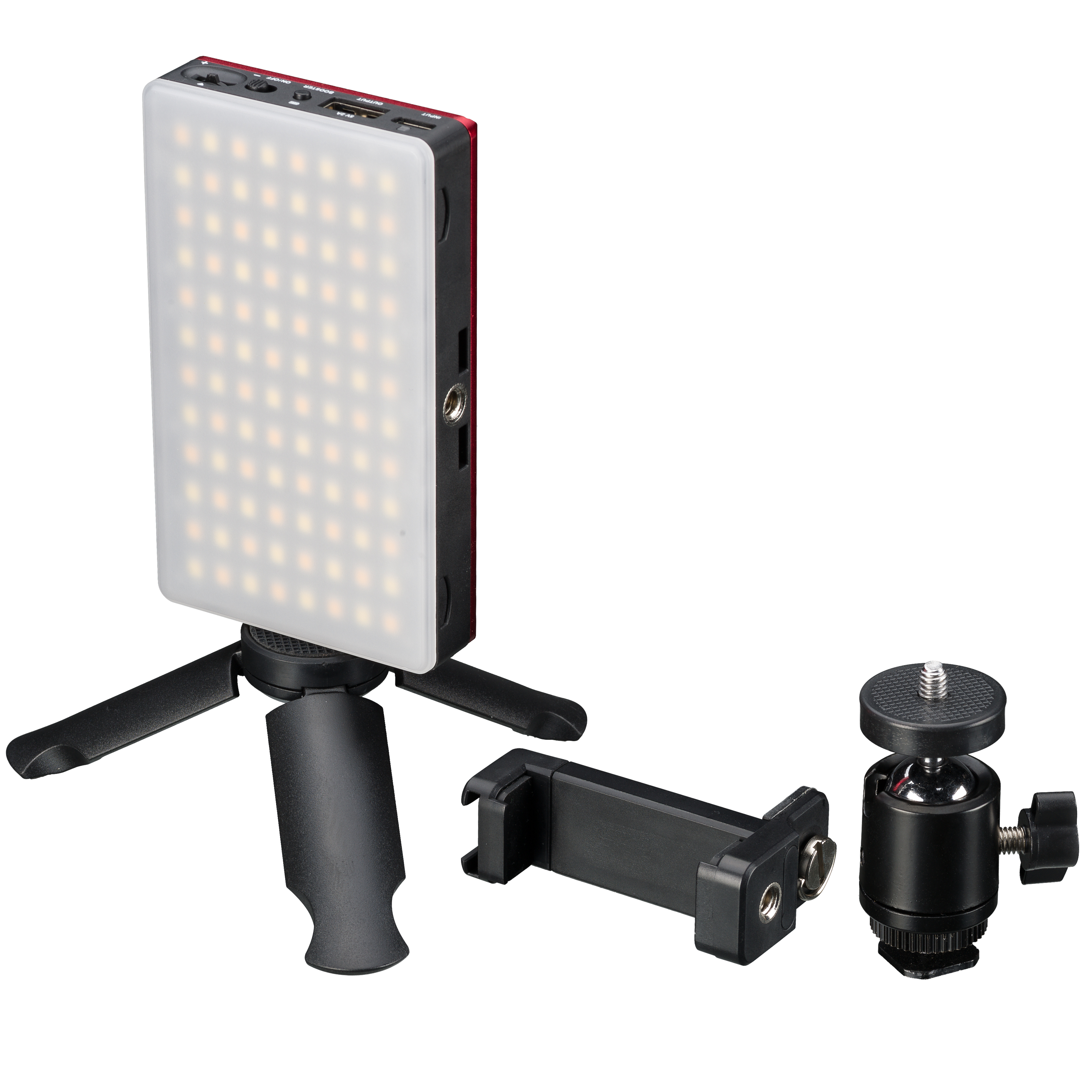 BRESSER Pocket LED 9 W Bi-Colour continuous Panel Light for on-the-go Use and Smartphone Photography