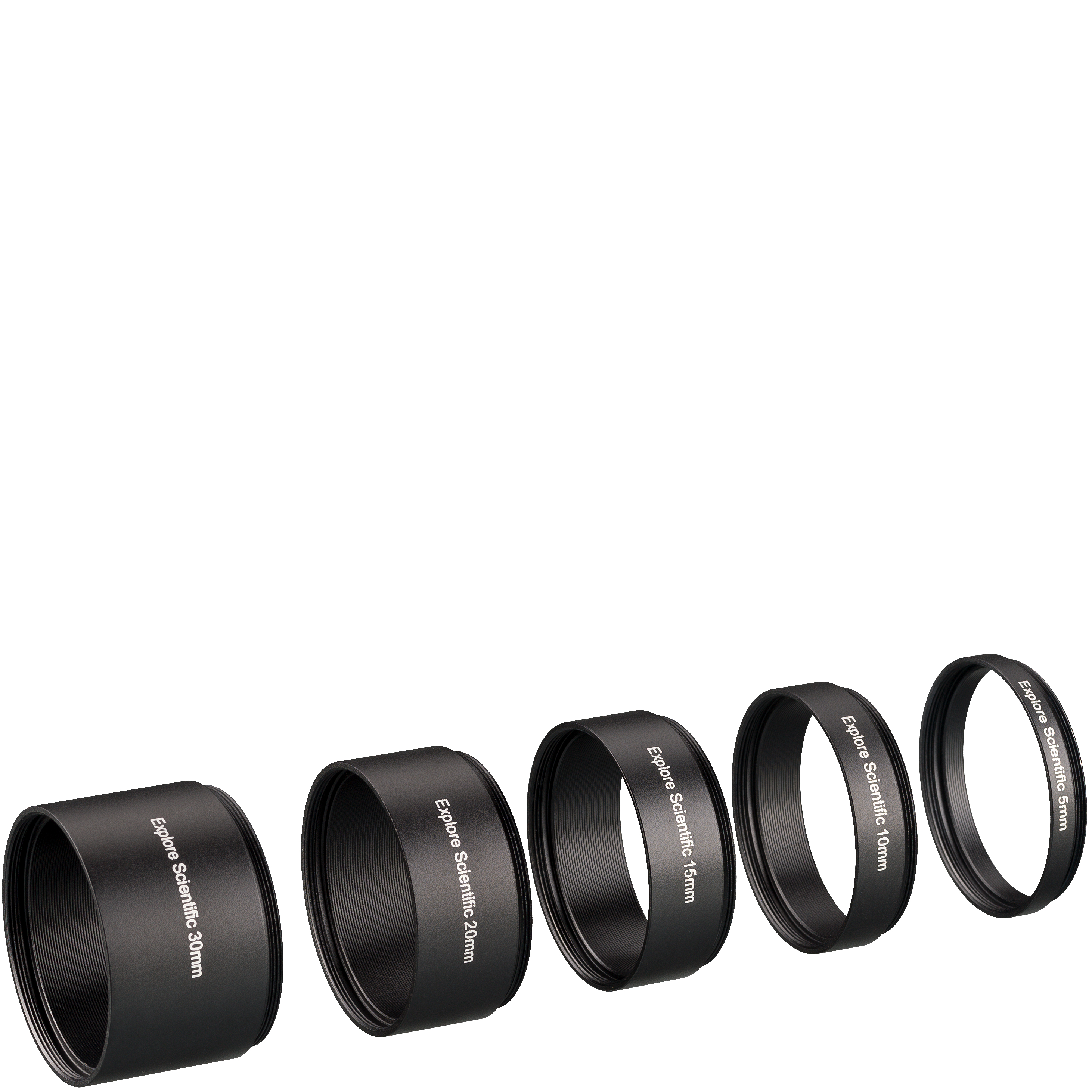 EXPLORE SCIENTIFIC Extension Ring Set M48x0.75 - 5 pieces (30, 20, 15, 10 and 5 mm)