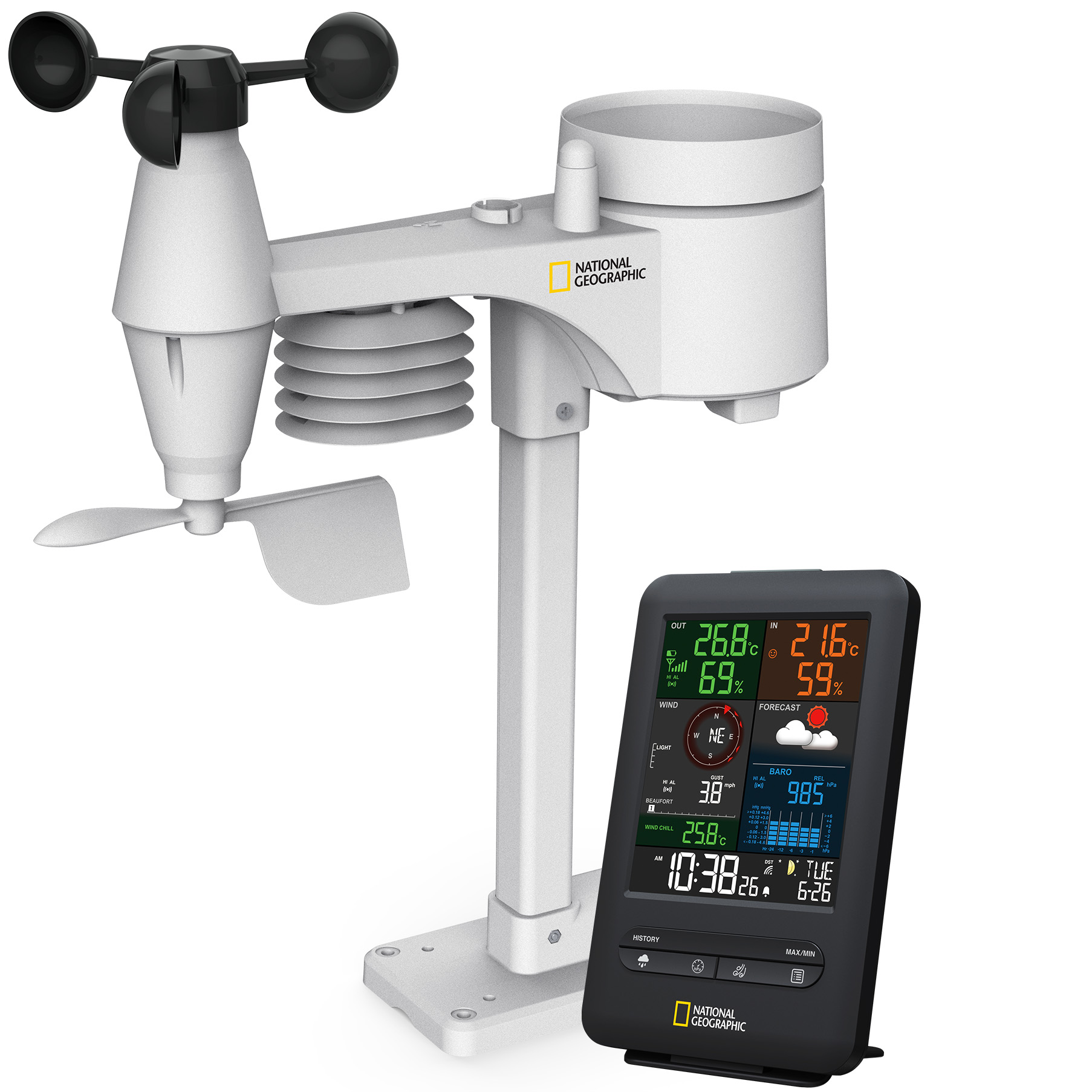 NATIONAL GEOGRAPHIC 256-Color and RC Weather Station 5-in-1