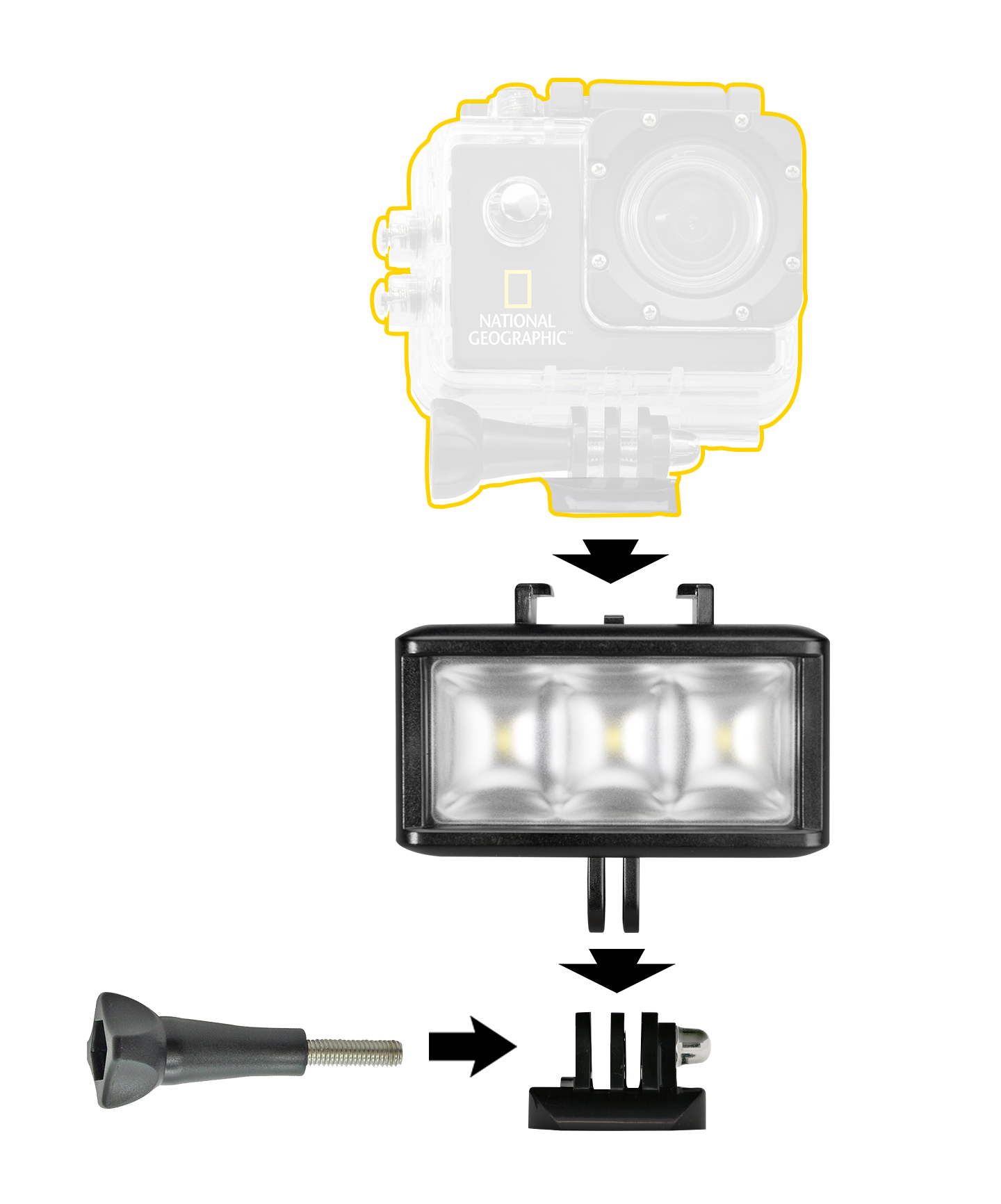 NATIONAL GEOGRAPHIC Action Cam LED Torch