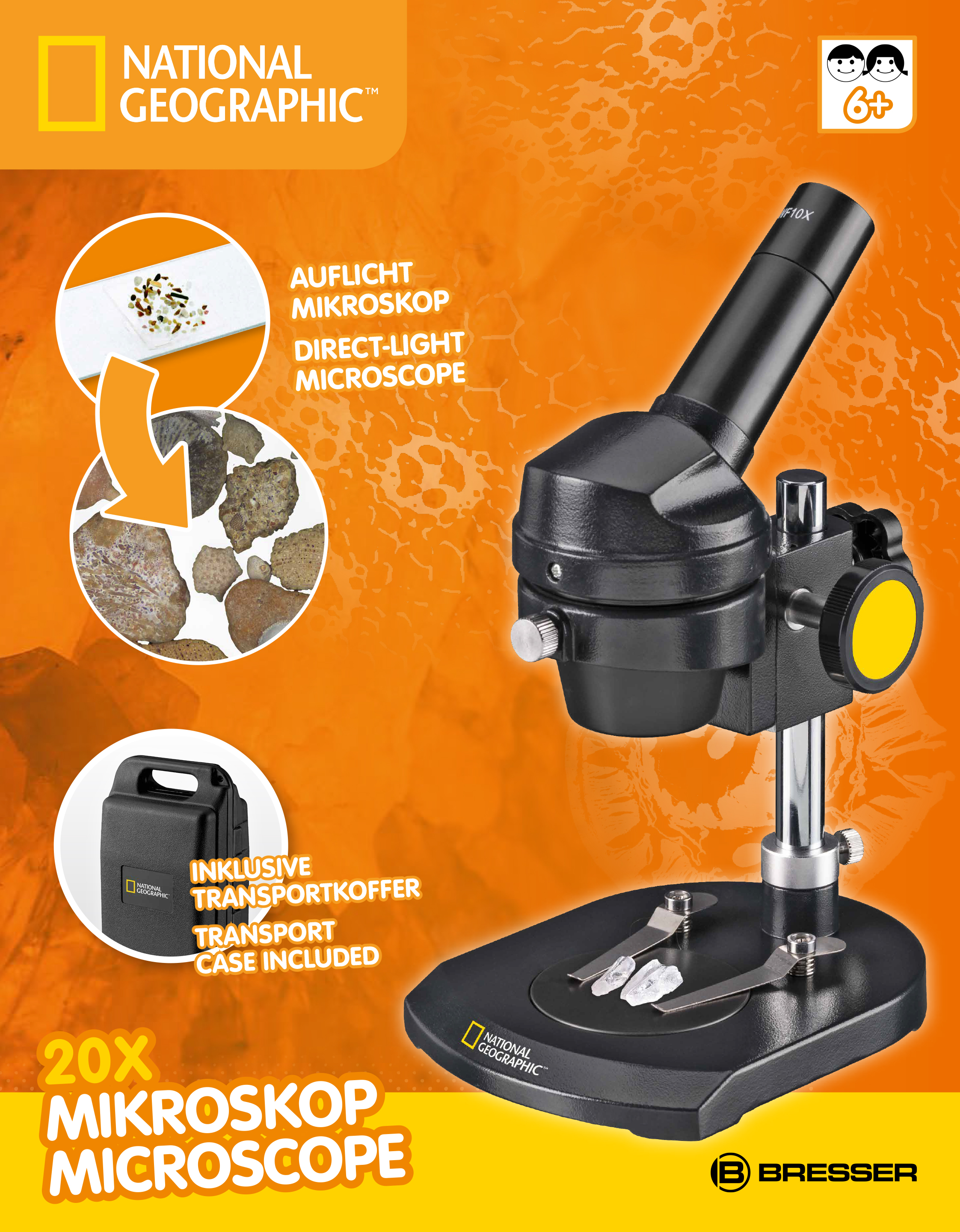 NATIONAL GEOGRAPHIC Reflected Light Microscope 20x magnification 