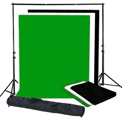 BRESSER BR-BGS2 Set 2 - Background System + Backgrounds 3 x 6 m in 3 colours