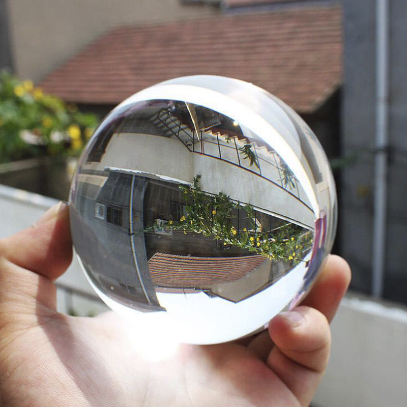 BRESSER 8 cm clear Glass Lens Ball For impressive Photos with 180° Reflection