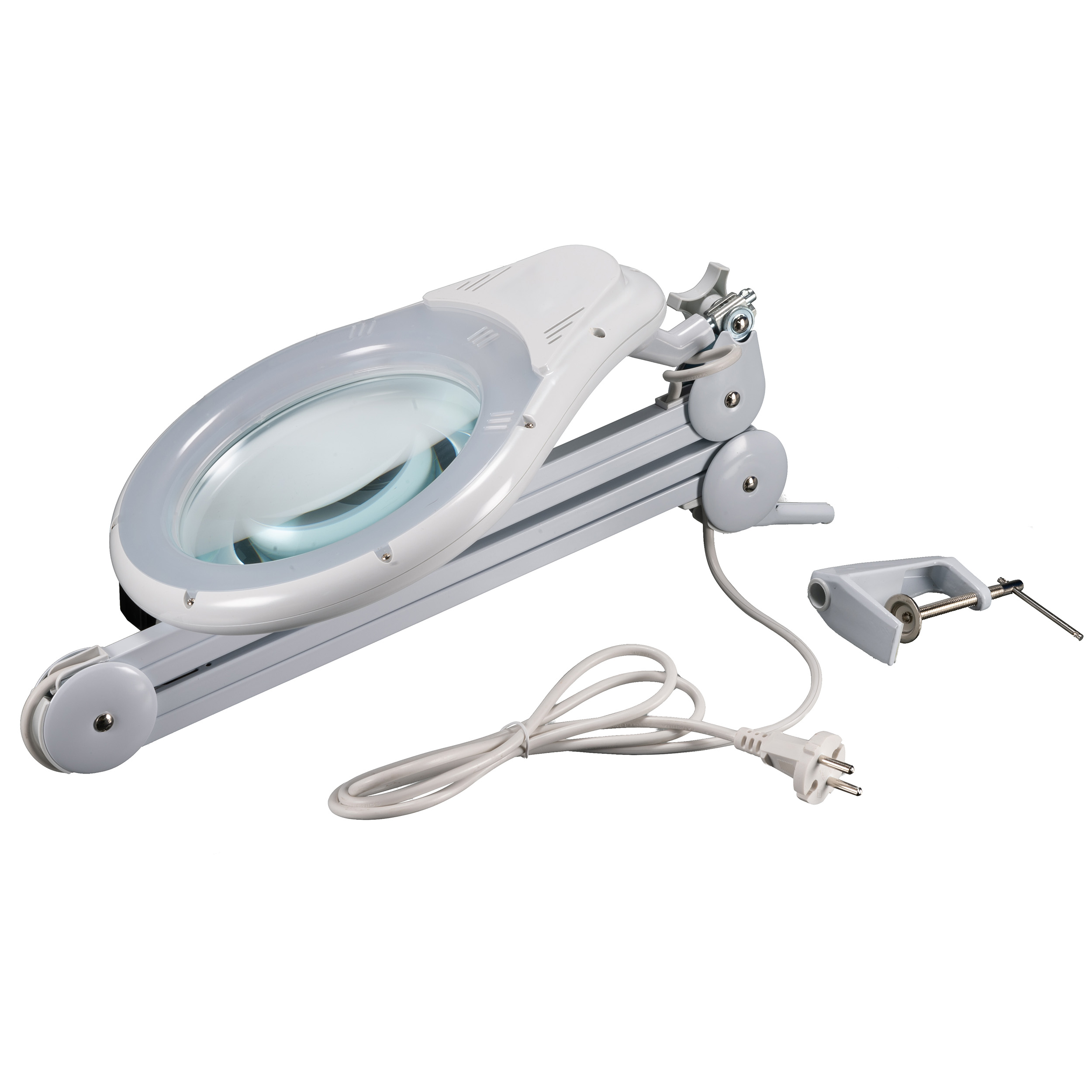 BRESSER LED Table Clamp Magnifier 2x 175mm